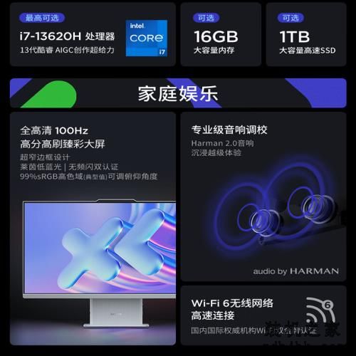 联想2024款一体机登场，配27英寸大屏酷睿i5处理器，售4799元