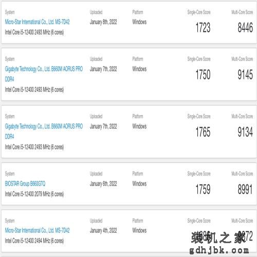 英特尔 i5-12490F 中国特供处理器跑分出炉，单核性能更高