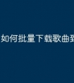 如何批量下载歌曲到u盘
