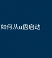 如何从u盘启动
