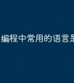 编程中常用的语言是什么