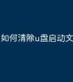 如何清除u盘启动文件