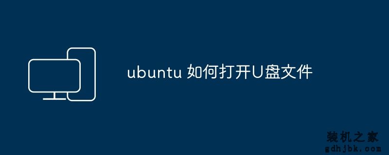 ubuntu 如何打开U盘文件