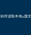 如何读取本地u盘文件