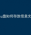 u盘如何存放信息文件