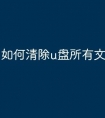 如何清除u盘所有文件