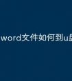 word文件如何到u盘