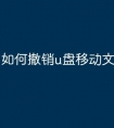 如何撤销u盘移动文件