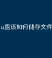 u盘该如何储存文件