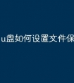 u盘如何设置文件保护