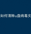 如何清除u盘病毒文件