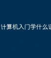 计算机入门学什么语言好