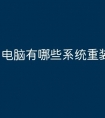 电脑有哪些系统重装软件