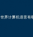 世界计算机语言有哪些