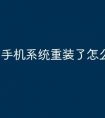 手机系统重装了怎么办