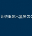 系统重装出黑屏怎么回事