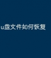 u盘文件如何恢复