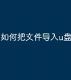 如何把文件导入u盘