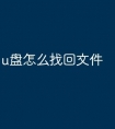 u盘怎么找回文件