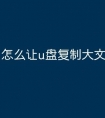 怎么让u盘复制大文件