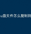u盘文件怎么复制到电脑