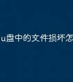 u盘中的文件损坏怎么办