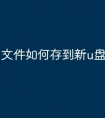 文件如何存到新u盘