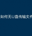 如何无U盘传输文件