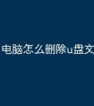 电脑怎么删除u盘文件
