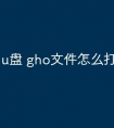 u盘 gho文件怎么打开方式