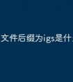 文件后缀为igs是什么文件