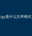 igs是什么文件格式