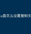 u盘怎么设置复制文件快