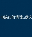 电脑如何清理u盘文件