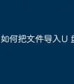 如何把文件导入U 盘