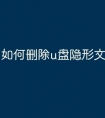 如何删除u盘隐形文件
