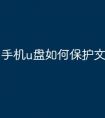 手机u盘如何保护文件
