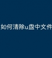 如何清除u盘中文件