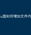 u盘如何增加文件内容