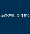 如何使用u盘打开文件