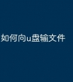 如何向u盘输文件
