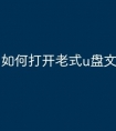 如何打开老式u盘文件