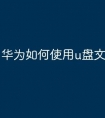 华为如何使用u盘文件