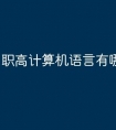 职高计算机语言有哪些