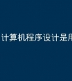 计算机程序设计是用什么语言