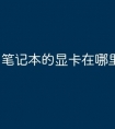 笔记本的显卡在哪里看?