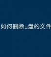如何删除u盘的文件记录