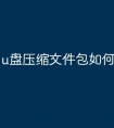 u盘压缩文件包如何加密