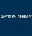 如何查找u盘删除的文件