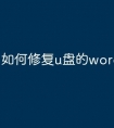 如何修复u盘的word文件